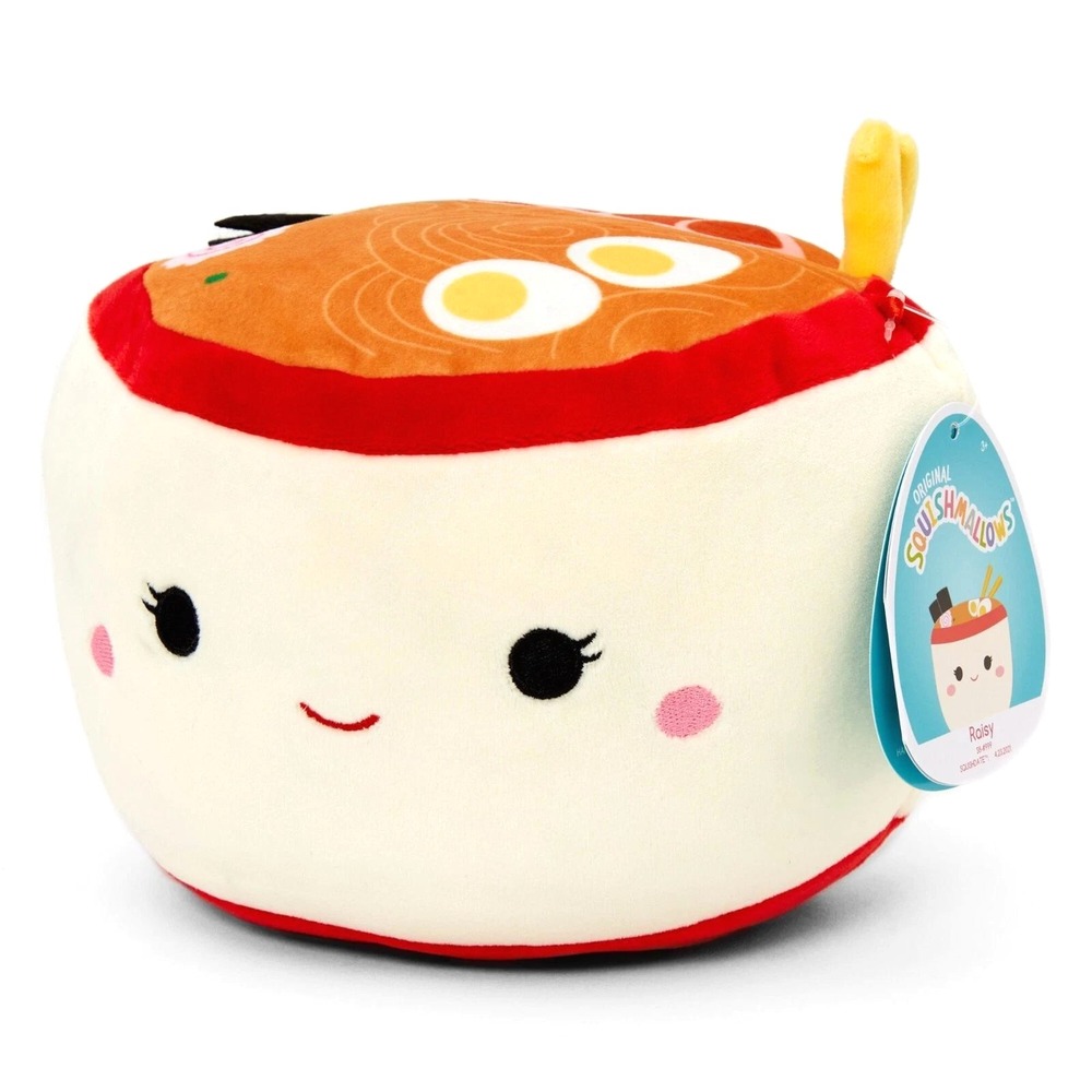 SQUISHMALLOWS NWT Raisy Ramen Bowl Plush Foodie Stuffed Animal Snack Tags Crew